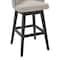 Armen Living Celine 26" Counter Height Swivel Tan Fabric and Espresso Wood Bar Stool LCCIBAESTN26 - alternate 3
